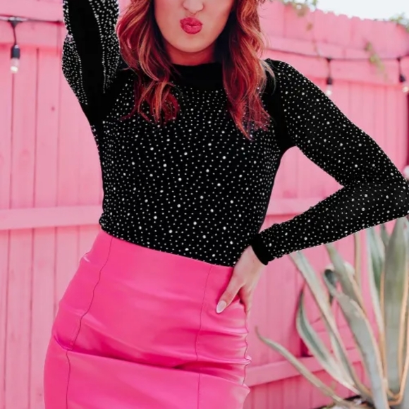 Fierce Black Rhinestone Bodysuit - Picture 4 of 12